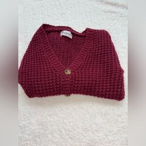Burgundy Knit Sweater